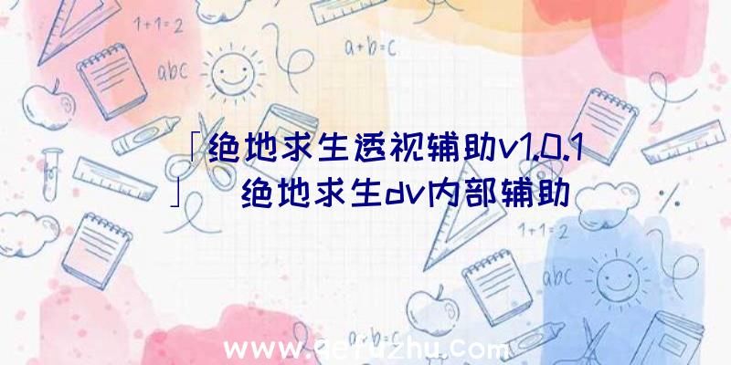 「绝地求生透视辅助v1.0.1」|绝地求生dv内部辅助